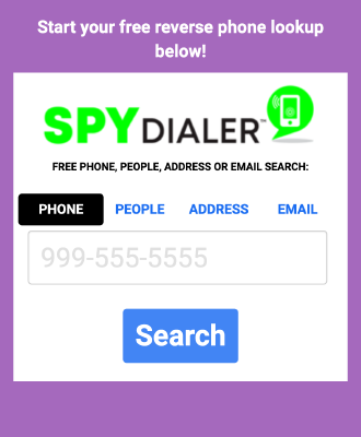 Snimak ekrana polja za pretraživanje SpyDialer pretraživača Chrome